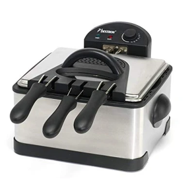 Abbildung von bestron Fritteuse »DF402B Cool Zone«, 2000 W, Fassungsvermögen 1x ca. 1,5 kg/2x 0,75 kg, 3 Frittierkörbe, 4 l