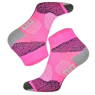 Abbildung von TODO Running RAID Quarter Laufsocken, Technisch, Anti Blasen Polsterung, für Damen &amp; Herren mit DryTex. Bunte Funktionssocken Marathon Trail Joggen Laufen (43 46, Rosa)
