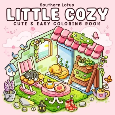 Abbildung von Little Cozy: Coloring Book for Adults and Teens Featuring Hygge Corners Pocket Spaces, Easy Cute Designs Relaxation Chill