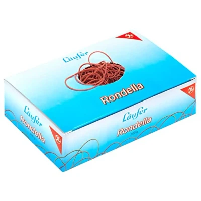 Abbildung von Läufer 50742 Rondella Gummiringe Nr. 15, Durchmesser 100 mm, 500g Schachtel, rot, besonders langlebig