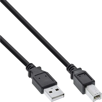 Abbildung von InLine 34520X USB 2.0 Kabel, A an B, schwarz, 2m