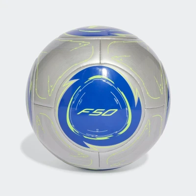 Abbildung von adidas Performance Messi CLUB Vereinsmannschaften Silver metallic lucid blue solar yellow, Größe: 5, yellow