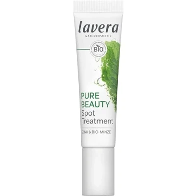 Abbildung von lavera Pure Beauty Spot Treatment sichtbare Pickelreduzierung trocknet punktuell aus effektiv gegen Unreinheiten vegan Naturkosmetik