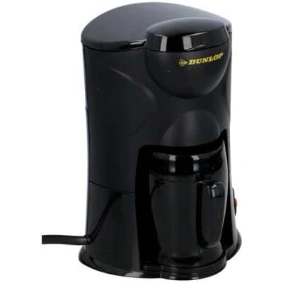 Abbildung von Dunlop 1 Tassen Kaffeemaschine 170W Dauerfilter ideale Reise Anschluss An Zigarettenanzünder für PKW, LKW, Wohnmobil mit und Ausschalter (12V), Schwarz