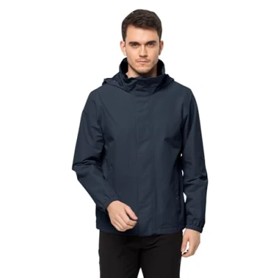 Abbildung von Jack Wolfskin Stormy Point Regenjacke / wasserabweisende Jacke, Herren, Größe: Small, Night blue