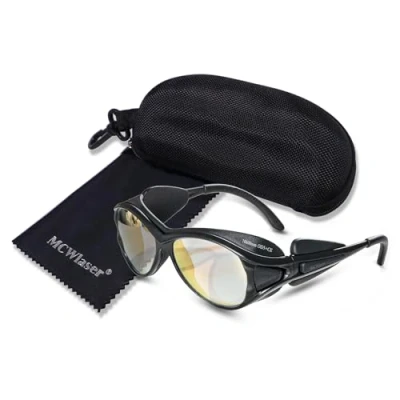 Abbildung von MCWlaser CO2 Laser Schutzbrille 10600nm 10.6um OD5+ Safety Glasses Goggles Reflektierende Art Brille Für Lasergravur Cuttinge Beauty Treatment Instrument EP 25 Stil B
