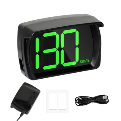 Abbildung von Digitaler Auto Tachometer，Auto HUD Head Up Display 2.8&quot; KM/H Tachometer mit GPS Chip，Geschwindigkeitsanzeige für alle Fahrzeuge，USB Plug and Play