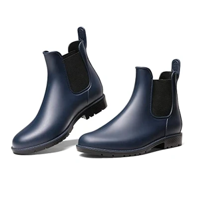 Abbildung von DREAM PAIRS Stiefel Damen Gummistiefel Halbhoch Chelsea Boots,Size 41,Marine,SDRB2201W E