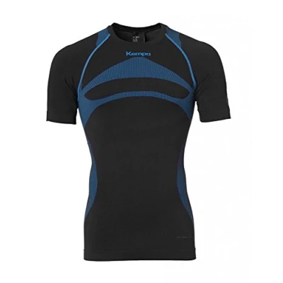 Abbildung von Kempa Erwachsene Bekleidung Teamsport Attitude Pro Shortsleeve T Shirt, Schwarz/Kempablau, M/L