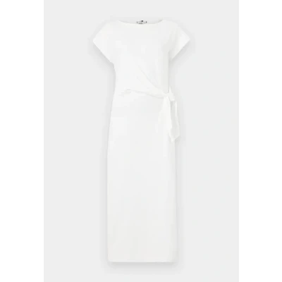 Abbildung von Tommy Hilfiger KNOT BOAT MIDI Dress Jerseykleid, Damen, Größe: Small, Ecru