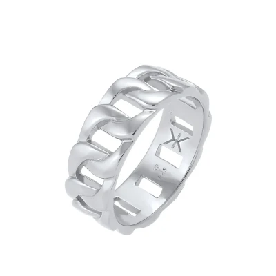 Abbildung von Kuzzoi Chunky Chain Ring, Herren, Größe: 62, Grau