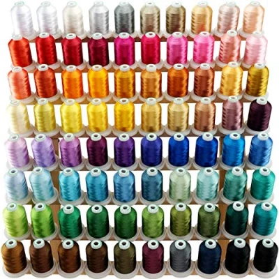 Abbildung von New brothread 80 Spulen Polyester Maschinen Stickgarn 1000M Jeder Spule Farben Ähnlich wie bei Janome und RA