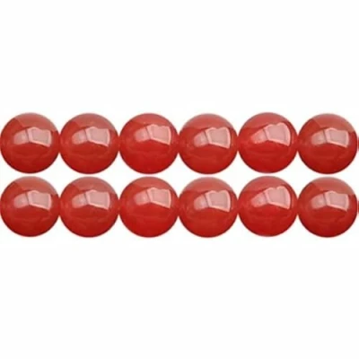 Abbildung von SKYBEADS Rot Perlen zum Auffädeln Natur Achat Edelsteinperlen 38cm Strang Approx 90 Stück
