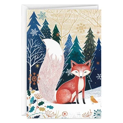 Abbildung von Hallmark UNICEF Weihnachtskarten, Folk Art Fox (12 Karten und 13 Umschläge)