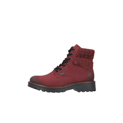 Abbildung von Rieker Schnürstiefelette, Damen, Größe: 39, Rot Schuhe