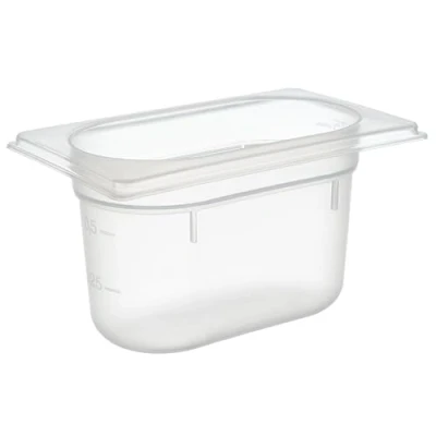 Abbildung von APS 82151 GN Behälter 1/9, 17,6 x 10,8 cm, 100 mm tief, 1,0 Liter, Skalierung, Polypropylen