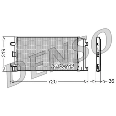 Abbildung von DENSO DCN09042 Klimakondensator mit Trockner 720x319x36 R 134a 720 FIAT: Doblo I Cargo, Estate