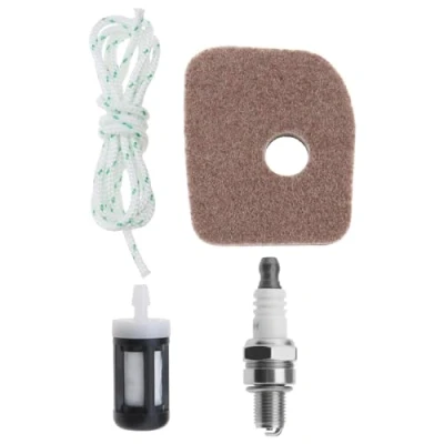 Abbildung von 4 teilig Set Luftfilter Service Kit Kompatibel mit Stihl BG56 BG86 SH56C SH86 SH86C Luft Kraftstofffilter Zündkerzen Zubehör