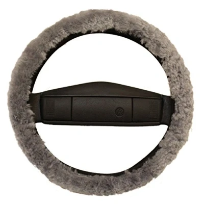 Abbildung von Reissner Lammfelle LERA 15 MOC Lenkradbezug Lenkradschoner Lenkradhülle für Auto und Wohnmobil Echtes Merino Lammfell Florhöhe 15mm passend ⌀40cm Anti Rutsch Farbe Mocca braun