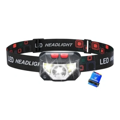 Abbildung von GRIFEMA LED Stirnlampe Wiederaufladbar, 6 Lichtmodi mit Rotlicht &amp; Bewegungssensor, IPX45 Leichtgewichtig Wasserdichte Mini für Nachtlaufen, Camping, Angeln, Wandern