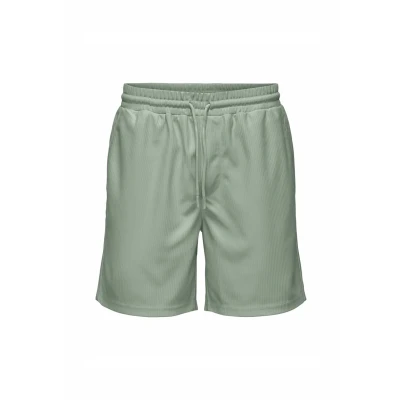Abbildung von Only &amp; Sons Onstel LIFE Plizze Shorts Shorts, Herren, Größe: Small, Iceberg green
