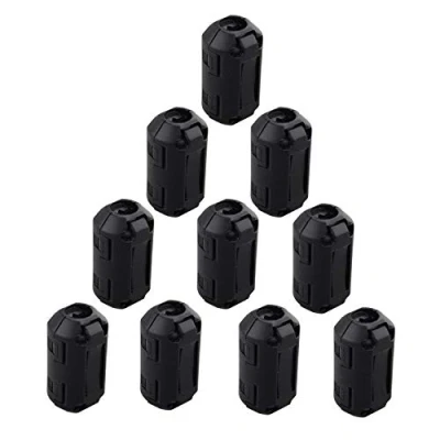 Abbildung von Futheda 10 Stück 7 mm Innendurchmesser Wechselrahmen Ferrit Ring Core störsicher Filter RFI EMI Rauschunterdrücker Kabel Clip Schwarz