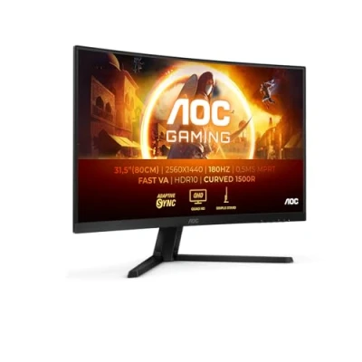 Abbildung von AOC Gaming CQ32G4VE 32 Zoll QHD Curved Monitor, 180 Hertz, 0.5 ms, HDR10, FreeSync Premium (2560x1440, HDMI, DisplayPort) schwarz/grau