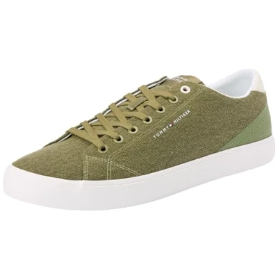 Abbildung von Tommy Hilfiger Herren Canvas Sneaker Low Summer Sneaker, Grün (Mash Green), 42