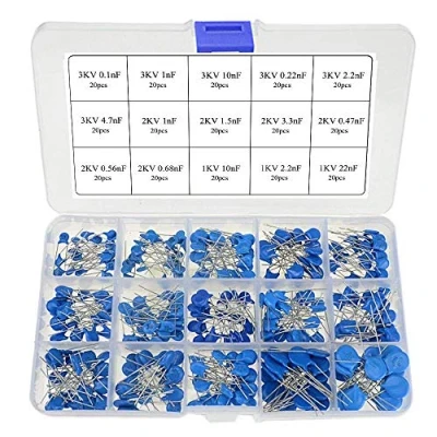 Abbildung von ARCELI 300pcs 15Values Hochspannungs Keramikscheiben Kondensatorsortiment Kit (1KV 2KV und 3KV)