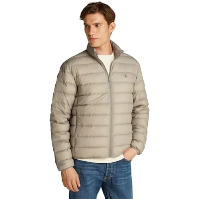 Abbildung von Calvin Klein Herren Steppjacke Down Jacket Leicht, Grau (Rock Ridge), M