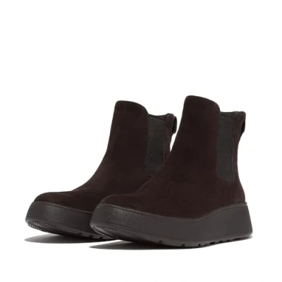 Abbildung von Fitflop Damen F Mode Wildleder Flatform Chelsea Boots Stiefel, Schokobraun, 39 EU