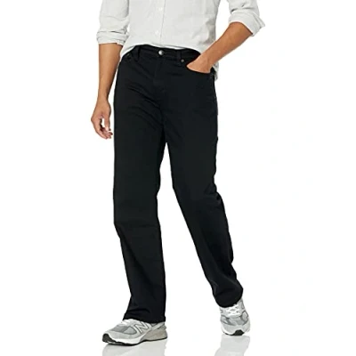 Abbildung von Amazon Essentials Herren Bootcut Jeans mit gerader Passform, Schwarz, 42W / 34L