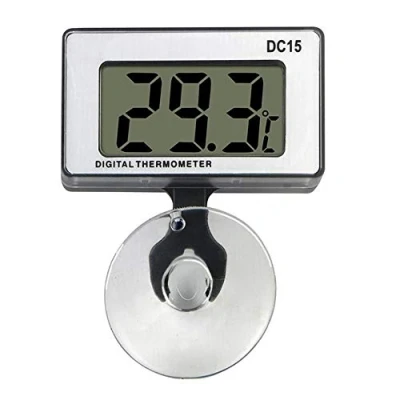 Abbildung von Gellvann Digitales Aquarium Thermometer, tauchfähig, mit Saugnapf, wasserdicht, LCD Display, für tropische und Meerestiere