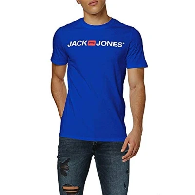Abbildung von JACK &amp; JONES Jjecorp Logo Tee SS Crew Neck Noos T Shirt Herren Gr. XS, Blau (Surf The Web)