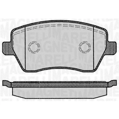 Abbildung von MAGNETI MARELLI 363916060347 Bremsbelagsatz RENAULT: CLIO 4, Megane 3, DACIA: Duster Off Road, Lodgy, II, NISSAN: Note I, MICRA 3