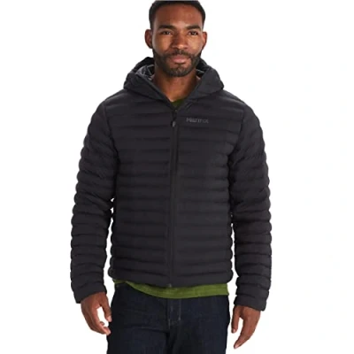 Abbildung von Marmot Herren Echo Featherless Hoody, Ultra leichte isolierte Winterjacke, warme Outdoorjacke mit Kapuze, wasserabweisende Steppjacke, winddichte Funktionsjacke kleinem Packmaß