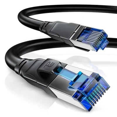 Abbildung von CSL 2m CAT 8.1 Netzwerkkabel 40 Gbits LAN Kabel Patchkabel Datenkabel 8 High Speed Gigabit Ethernet Cable 40000 Mbits Glasfaser Geschwindigkeit S/FTP PIMF Schirmung RJ45 Stecker