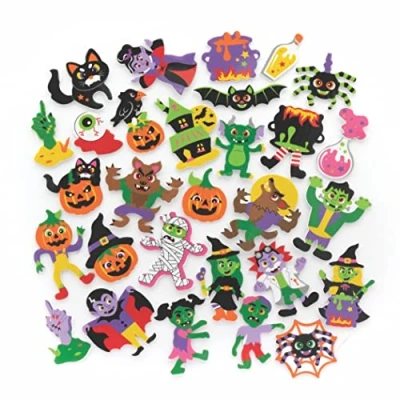 Abbildung von Baker Ross FE734 Halloween Schaumstoff Sticker 200 Stück, Moosgummi Aufkleber für Kinder zum Basteln, Gestalten und Dekorieren