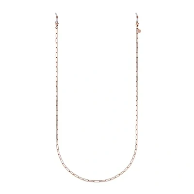 Abbildung von GD GOOD.designs Brillenkette Damen rosegold (75cm) wasserfestes Brillenband aus Edelstahl I 18K vergoldete Glieder Kette für Sonnenbrillen