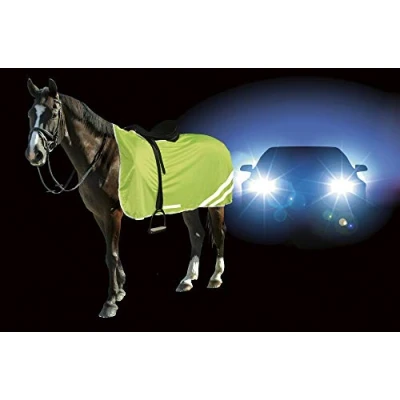 Abbildung von Kerbl Unisex Sikkerhedstæppe Reflekterende Sicherheitsdecke, Neongelb, 135 cm EU