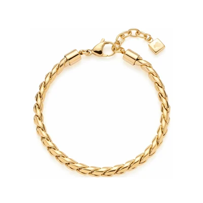 Abbildung von Leonardo Jewels Tracy Damen Armband aus Edelstahl, kräftiger Armschmuck goldfarben, Länge 18,5 21 cm, Schmuck Geschenk für Frauen 023175