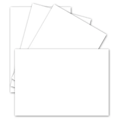 Abbildung von 50 Einzel karten DIN A6 10,5 x 14,8 cm 240 g/m² Hochweiß Tonkarton Bastelpapier Bastelkarton Bastel blanko Postkarten