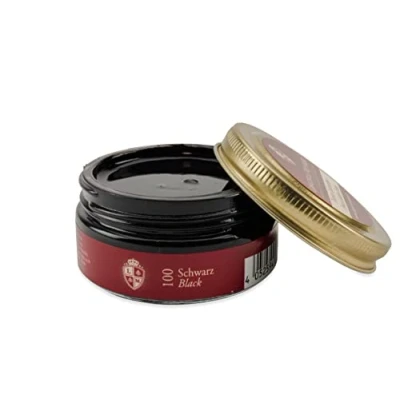 Abbildung von Langer &amp; Messmer feinste Ledercreme zur Glattlederpflege hochwertige Schuhcreme Für die Schuhpflege 50ml alle Glattlederschuhe geeignet Schwarz
