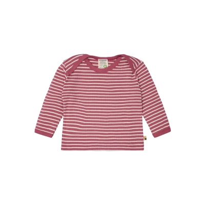 Abbildung von loud + proud Gestreift MIT Langarmshirt für Kinder, Größe: 110/116, Rouge