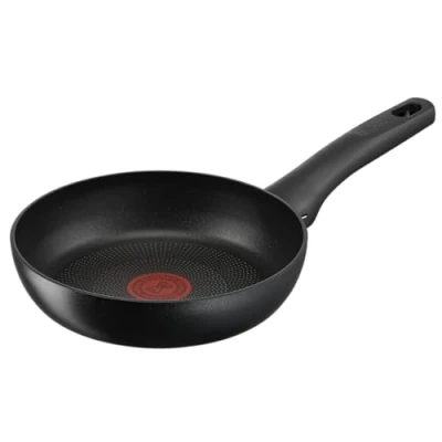 Abbildung von Tefal G28802 Hard Titanium On Bratpfanne 20 cm Aluminium unbedenkliche Antihaftversiegelung Thermo Signal Temperaturanzeiger für alle Herdarten geeignet induktionsgeeignet Schwarz