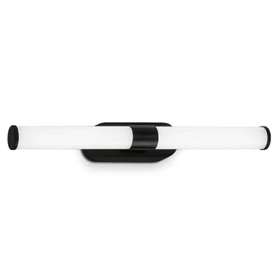 Abbildung von BRILONER LED Spiegelleuchte Bad, Spiegellampe Badezimmer, Wandlampe, Wandleuchte, IP44, neutralweiße Lichtfarbe, 7W, Schwarz, 40 cm