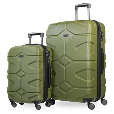 Abbildung von HAUPTSTADTKOFFER X Kölln 2er Koffer Set Trolley Rollkoffer Reisekoffer, TSA, (S &amp; L), Olivgrün matt