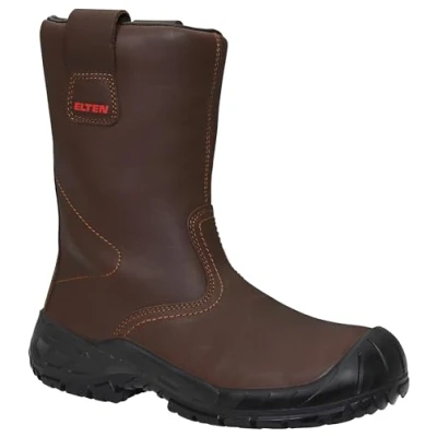 Abbildung von ELTEN Sicherheitsschuhe Rigger Boot ESD S3S CI, Damen und Herren, Leder, Stahlkappe, leicht, robust Braun44