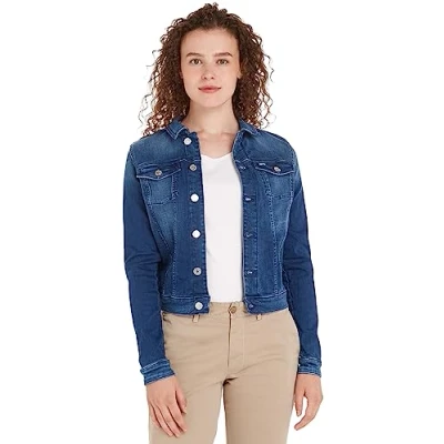 Abbildung von Tommy Jeans Vivianne SLIM Trucker Jeansjacke, Damen, Größe: XL, Denim