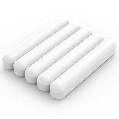 Abbildung von Labasics 5 Teiliges PTFE Magnetrührstäbchen Set, 50 mm Ummantelte Weißer Laborrührer für Rührwerke, PK